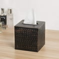 thumbnail image 3 of MyGift Antique Hammered Brushed Bronze Tone Metal Tissue Box Holder, 3 of 7