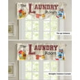 thumbnail image 4 of Tie Up Valance Curtain for Kitchen, Laundry Room Clothes on Vintage Yellown Rod Pocket Short Curtains Adjustable Tie-Up Shade Valances, Washing Machine Window Treatment for Bathroom Living Room Bedroom, 4 of 7