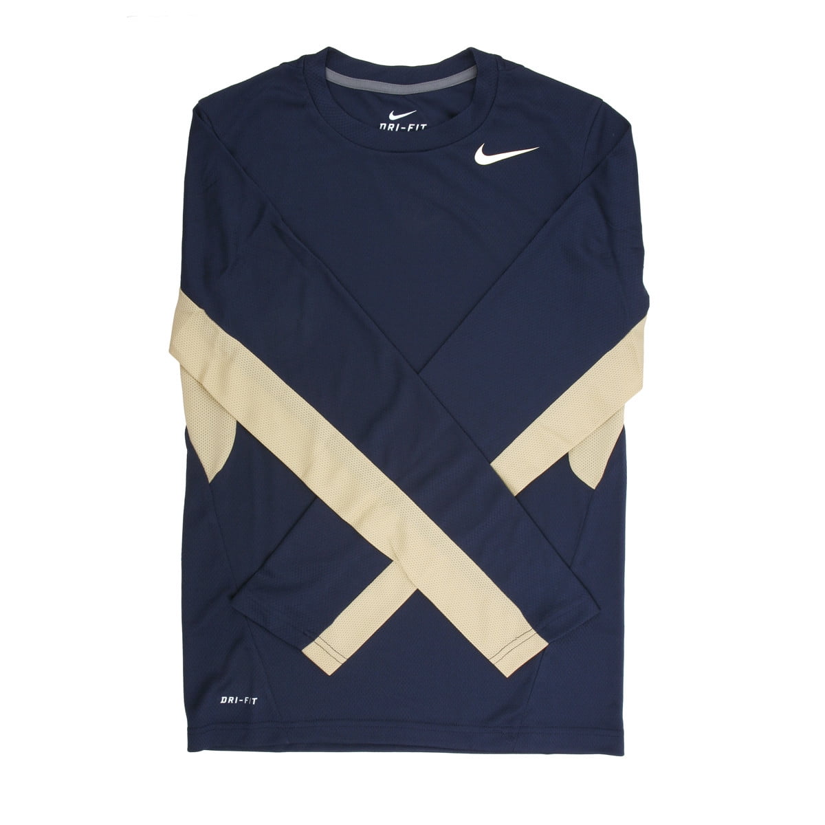 Nike - Nike Men's Vapor Navy/Grey Dri-FIT Long Sleeve Training Shirt ...