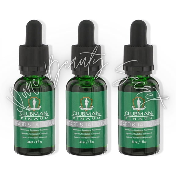 Clubman Beard & Tattoo Oil 1 oz x 3
