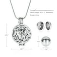 thumbnail image 2 of Personalize Family Tree Leaves Keepsake Pendant with Small Urn Necklace for Cremation Ashes Perfume Dry Flower Holder Memorial Jewelry, 2 of 6