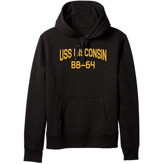 USS Wisconsin BB-64 Battleship Standard Size Pullover Hoodie