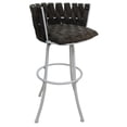 thumbnail image 4 of Metalona Swivel Bar Stool 30" Seat - Sanora Brown Fabric - White Metal Base, 4 of 4