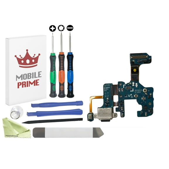 MobilePrime White Charging Charger Port Complete Professional Repair Kit Compatible with Tools for Samsung Note 8