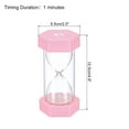 thumbnail image 2 of Uxcell 1 Minute Sand Timer, Hexagon Small Sandy Clock, Count Down Sand Glass Pink, 2 of 5