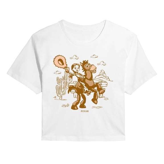 Toy Story 5 - Western Jessie and Bullseye - Juniors Cropped Graphic T-Shirt