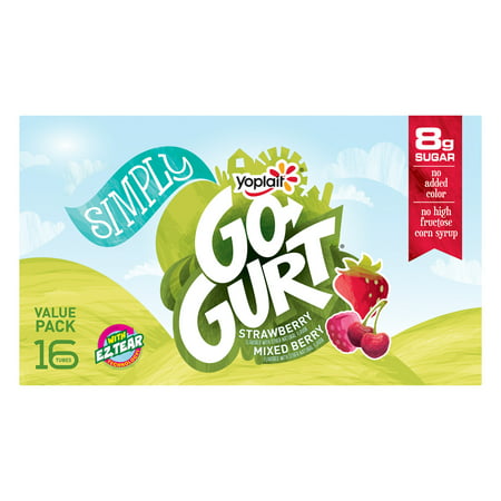 UPC 070470137292 product image for Yoplait Simply Go-Gurt Yogurt, Mixed Berry/Strawberry 16ct. | upcitemdb.com