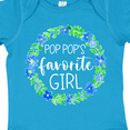 thumbnail image 4 of Inktastic Pop Pop's Favorite Girl Blue Flowers Wreath Girls Baby Bodysuit, 4 of 5