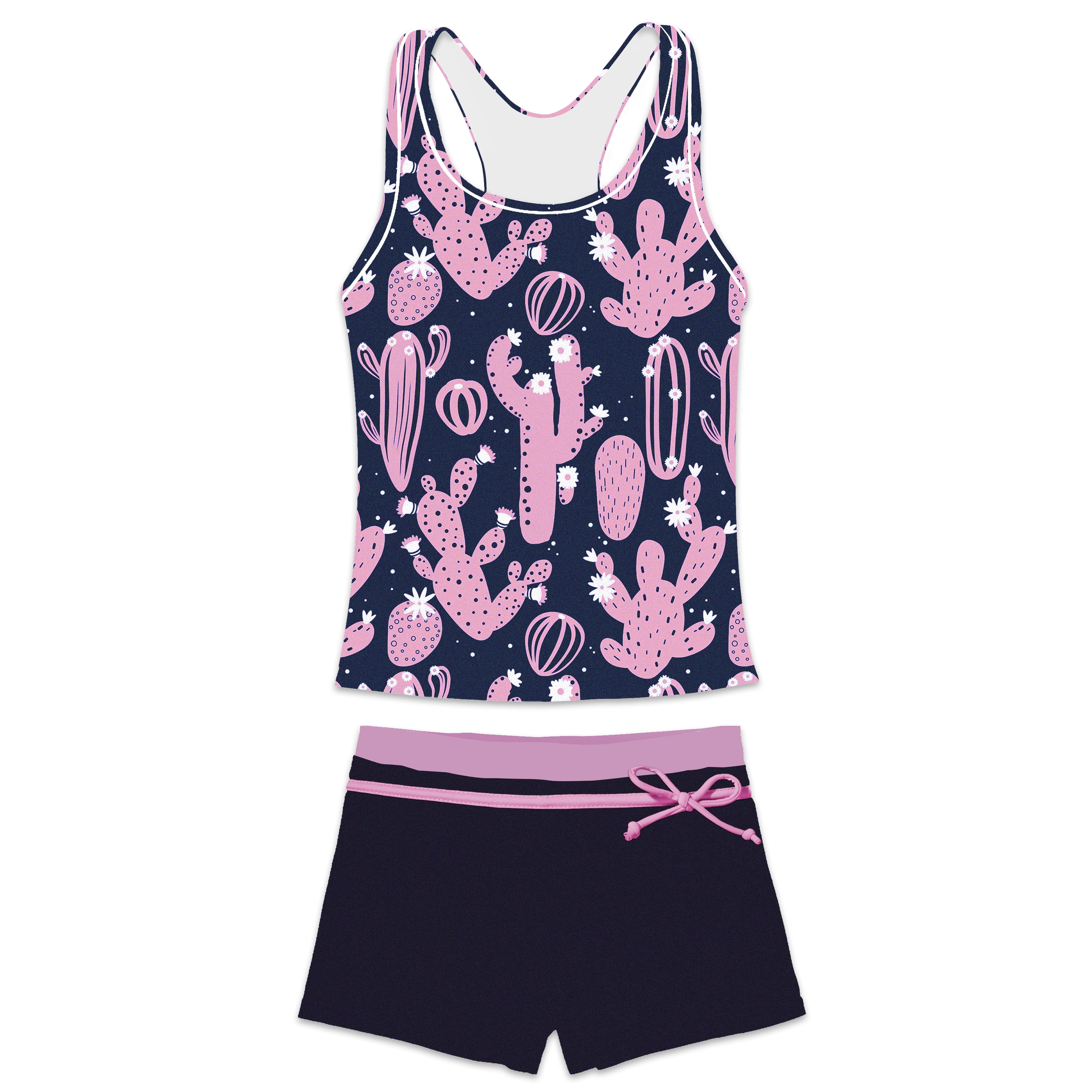 PROALLO Girls Bathing Suits TwoPiece Swimsuit with Boyshorts Vest