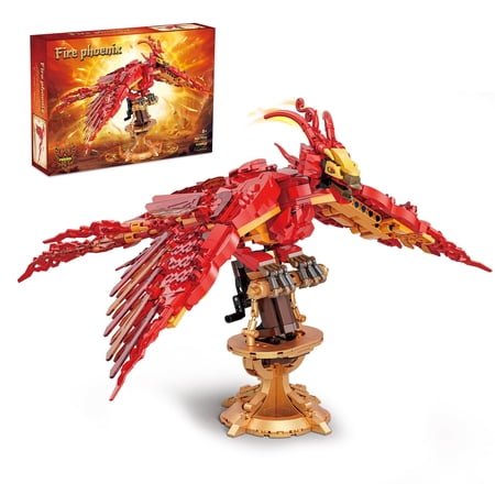 Magic Fire Phoenix Building Set, Collectible Phoenix Bird Toy Model for Adults, Ideas Christmas Birthday Gift for Kids Boys Girls Ages 8-14 (938 PCS)