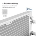 thumbnail image 5 of MONTECH HyperFlow Silent 240 White Ultra-Quiet AIO Liquid CPU Cooler, 3100RPM Pump, Triple Silent Fans, High-Efficiency Radiator for Superior Heat Dissipation, Intel & AMD Compatible, ARGB-Free, 5 of 5