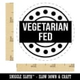 thumbnail image 2 of Vegetarian Fed Label Egg Chicken Rubber Stamp - Small 3/4 Inch, 2 of 7