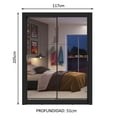 thumbnail image 3 of Ropero Closet Madesa Dallas 2 Puertas Con Espejos Negro 3, 3 of 5