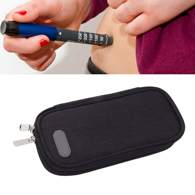Insulin Travel Case, Insulin Cooler Cooling Case, Portable Insulin Cooling Bag With 2 Ice Packs Portable Cooler Diabetic Supplies For Insulin Pen Storage, Insulin Medicine