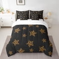 thumbnail image 2 of Feelyou Leopard Print Stars Bedding Comforter Set 7pcs, Fashion Cartoon Full Bedding Set, 2 of 8