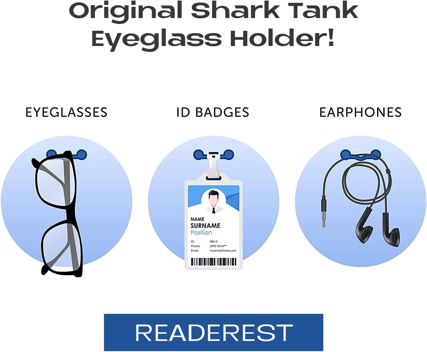 Readerest Magnetic Eyeglass Holder, Shark Tank Edition, Stainless