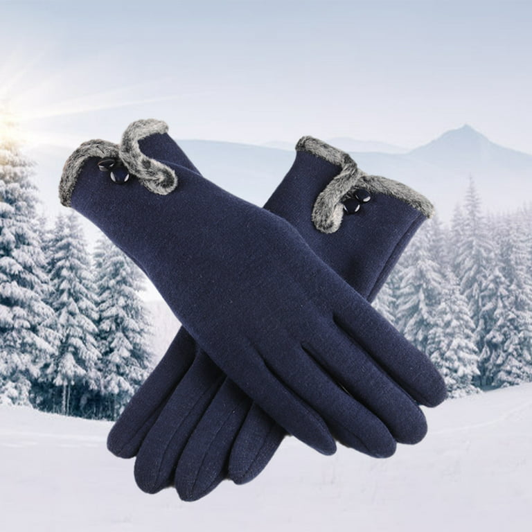 Cheap Winter Women Snow Gloves Touch Screen Fashion Fleece Warm