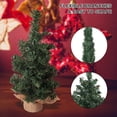 thumbnail image 3 of PULLIMORE 2PCS Tabletop Mini Christmas Tree, 7.9" / 11.8" Artificial Miniature Pine with Linen Base for Christmas Decorations, Dining Table, 3 of 9