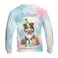 thumbnail image 2 of Happy Birthday Cute Puppy Shetland Sheepdog with Cake Gifts Party Hat All Over Print 3D Sweatshirt Unisex Merch Sheltie Dog Lover Gifts - 00029, 2 of 6
