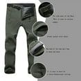 thumbnail image 4 of DPTALR George Men's Fleece Lined Waterproof Softshell Cargo Pants for Hiking，Snowboarding，Fishing，Golf，Skiing,Green Big and Tall Men XXL, 4 of 8