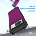 thumbnail image 4 of Dteck for Google Pixel 8 Armor Case, 3 in 1 Heavy Duty Shockproof Hybrid Hard PC Soft Rubber Drop Protection Slim Fit Hybrid Protective Cover Case, purple, 4 of 5