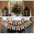 thumbnail image 1 of Banderines de cumpleaños preensartados, arpillera colorida con la frase "Feliz cumpleaños" para darle vida a tu fiesta, material de arpillera de excelente calidad que garantiza durabilidad y, 1 of 4