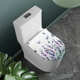 thumbnail image 2 of Xoenoiee Toilet Bowl Lid Cover Elastic Edges Toilet Seat Lid Cover Soft Washable Toilet Lid Cover Universal Fit for Round Oval Elongated Toilets for Bathroom Decor, Lavender Butterfly Dragonfly, 2 of 6
