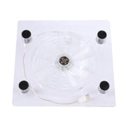 Vensio-18.8cm Portable Laptop Cooling Pad USB Powered Quiet Fan Stand with Cool RGB LED Light Gaming Accessories White