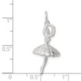 thumbnail image 4 of 925 Sterling Silver Solid Polished Ballerina Charm 27x13mm Wide Pendant Necklace for Women, 4 of 5