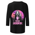 thumbnail image 5 of Enjoytime Womens 3/4 Sleeve Tops Halloween Cute Spooky Graphic Crewneck Blouses Trendy Plus Size Shirts for Women Fall Winter Clothes 2025, 5 of 5