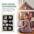 thumbnail image 4 of Shisuyan 1 Set Miniature Tea Set Mini Ceramic Tableware Models Dollhouse Accessories, 4 of 9