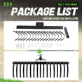 thumbnail image 5 of KOJEM 48" Tow Behind Landscape Rake Compatible with ATV UTV Tractor W/2" Receiver for Leaves Debris Grass Pine Needles, 5 of 9