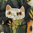 thumbnail image 3 of YAZAOO Round Tablecloth Cartoon Cats Peeking Pattern Tableclothes, 3 of 8