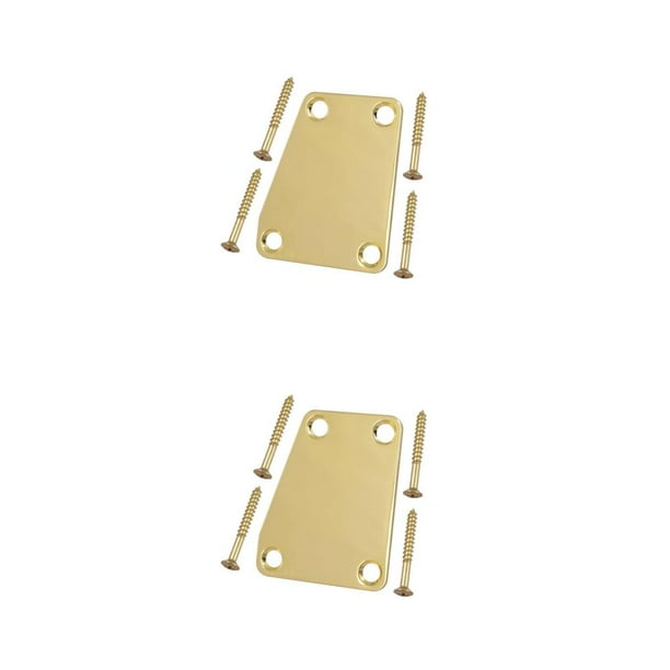 Placa de cuello de guitarra eléctrica Bewildely Universal 2piezas Dorado
