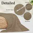 thumbnail image 3 of Vintage Brown Pillow Covers 16"x24", Farmhouse Retro Dark Solid Color Linen Texture Soft Brushed Microfiber Breathable Throw Pillow Covers, Pillowcase with Zipper for Couch Sofa Bedroom Living Room, 3 of 9