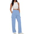 thumbnail image 5 of HSHDLDF Womens Cargo Sweatpants Casual Baggy Fleece High Waisted Joggers Pants, 5 of 5