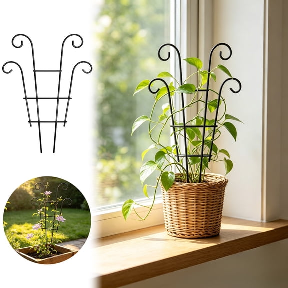 Trellis For Potted Plants, Larger 14.2" Garden Trellis For Climbing Indoor Outdoor, Rustproof House Support Stakes For Pothos Hoya Ivy Flower Home Decor