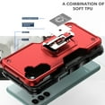 thumbnail image 3 of Feishell for Samsung Galaxy A13 5G Cover with Metal Ring Folding Kickstand,Drop Protection Magnetic Car Mount Shockproof Durable Dual Layer Hybrid Rugged Protective Phone Case,Red, 3 of 9