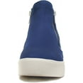 thumbnail image 4 of Soda Taylor Hidden Fahsion Wedge Sneaker Shoes Side Zipper Navy Suede Bootie (Blue, 6), 4 of 5