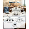 thumbnail image 3 of Chafing Dishes for Buffet Set of 2/4/6, 5 QT Round Buffet Servers and Food Warmer Set with Glass Lid, Holder & Drip Tray, Stainless Steel Chafers for Catering Parties Wedding Banquet, Silver, 3 of 6
