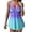 Purple, variant on Tankini Swimsuits for Women, Two Piece Bathing Suits, Crisscross Straps Flowy Tankini Top and Boyshorts Swimwear, Size 2XL, Black