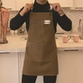thumbnail image 2 of Chef Aprons for Women Men with Large Pockets, Cotton Canvas Cross Back Water Repellent Work Apron, Size M to XXL, 2 of 5