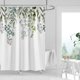 thumbnail image 1 of Cortina de ducha impermeable para baño, de tela de poliéster con separación para zonas secas y húmedas – Elegante cortina de ducha para bañera o cabina de ducha, inodora y fácil de limpiar., 1 of 6