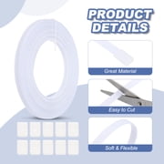 Uxcell Boning for Sewing, 10 Yard 8mm Wide Polyester Sew-Through High Density Corset Boning with 40Pcs End Caps, White