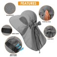 thumbnail image 6 of Minzimin Womens Sun Hat UV Protection, Foldable Waterproof Wide Brim Bucket Hats with Neck Flap for Summer Beach Fishing Hiking, 6 of 7
