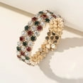 thumbnail image 5 of Multi-Color Crystal Statement Bracelet - Gold Tone Emerald Ruby Crystal Women Fashion Jewelry, 5 of 5