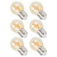 thumbnail image 2 of 6 bombillas LED vintage de cristal dorado regulables G45 E27 de 4 W, luz cálida, 360 lm., 2 of 14