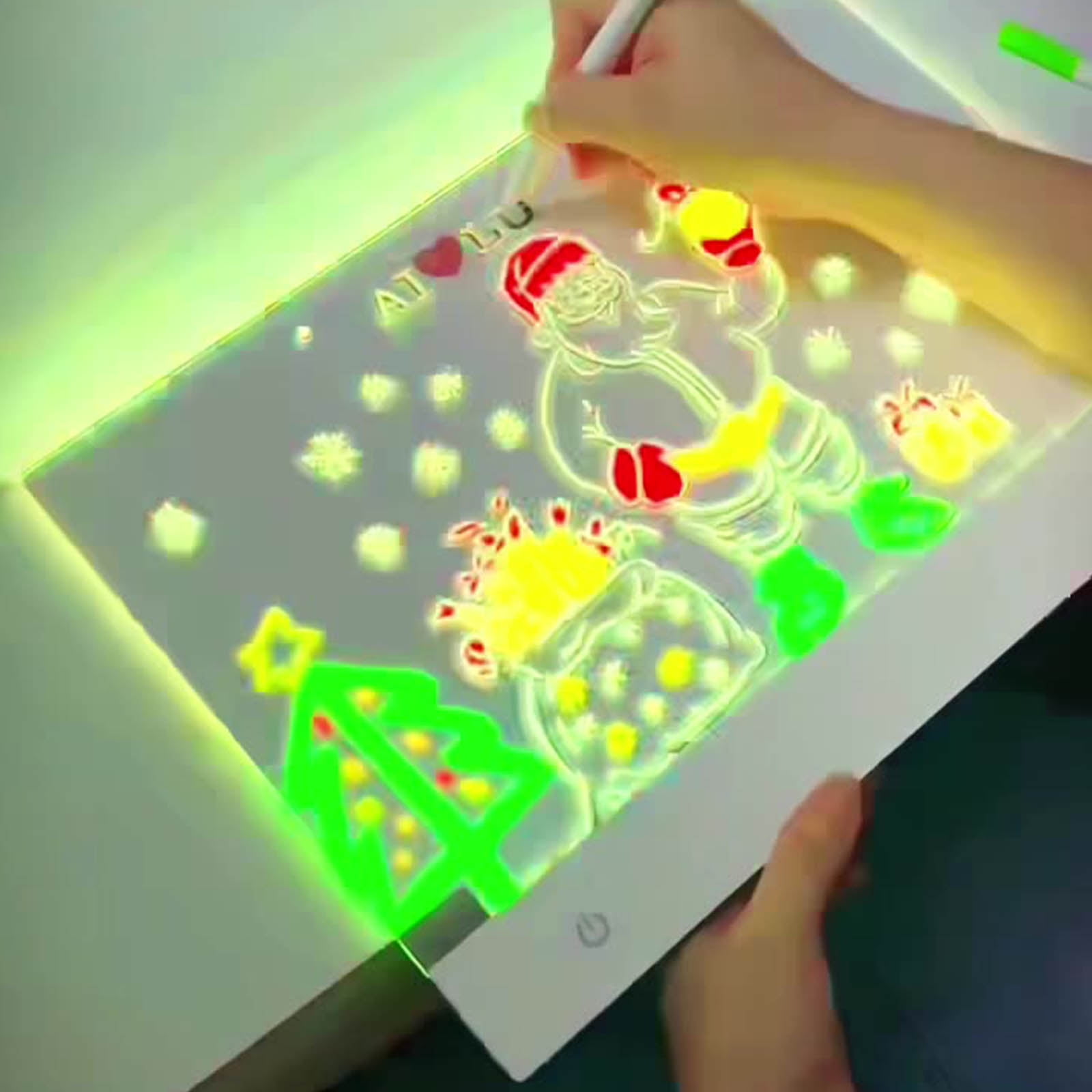 Rechargeable Light Drafting Table 13.7 Inch Large Screen 7 RGB Colors Modifiable Light Artistic Draw Pad Present