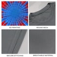 thumbnail image 4 of Coolnut Womens T Shirts Fashion Tops, Red And Blue Spider Web Cartoon Background Women's Basic Short Sleeve Tees, Grey Lightweight Casual Summer Clothes, M, 4 of 6