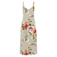 thumbnail image 4 of Qiopertar Robe d'Été Imprimée Décontractée Sans Manches Col en V pour Femmes en Solde Livraison Gratuite à Moins de 5$ jusqu'à 90 % de Réduction, 4 of 5